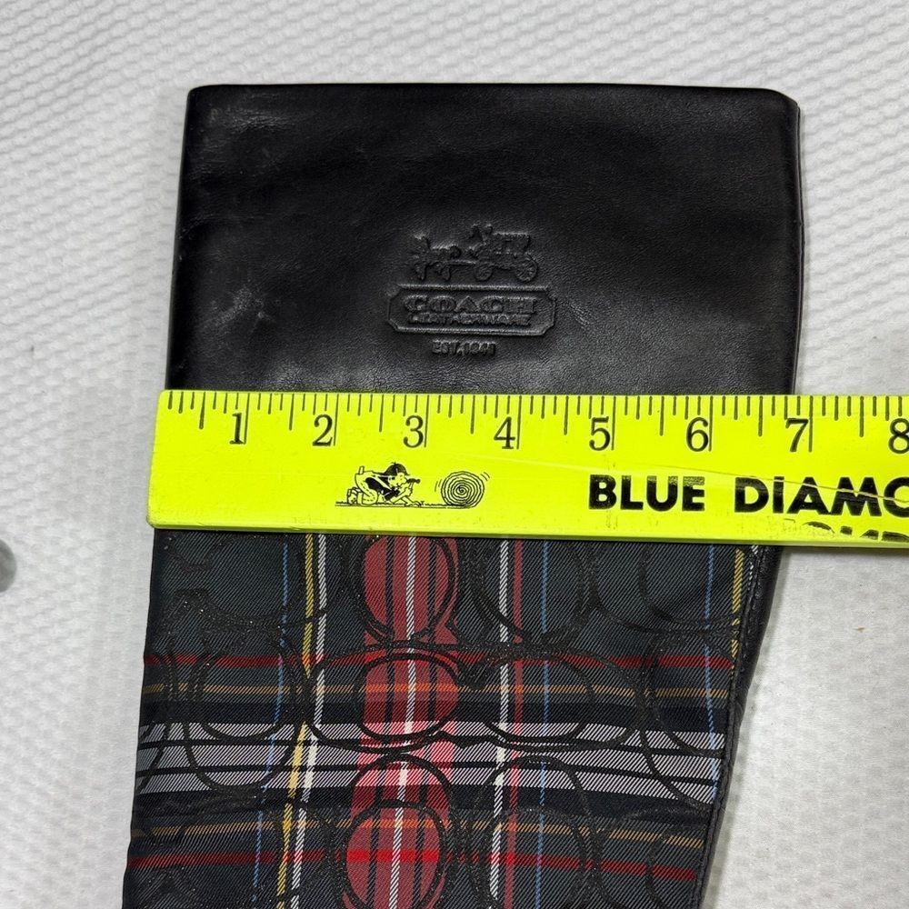Coach Chrissi Tartan Plaid Green, Black and Red Boots Size 7 - Picture 13 of 14